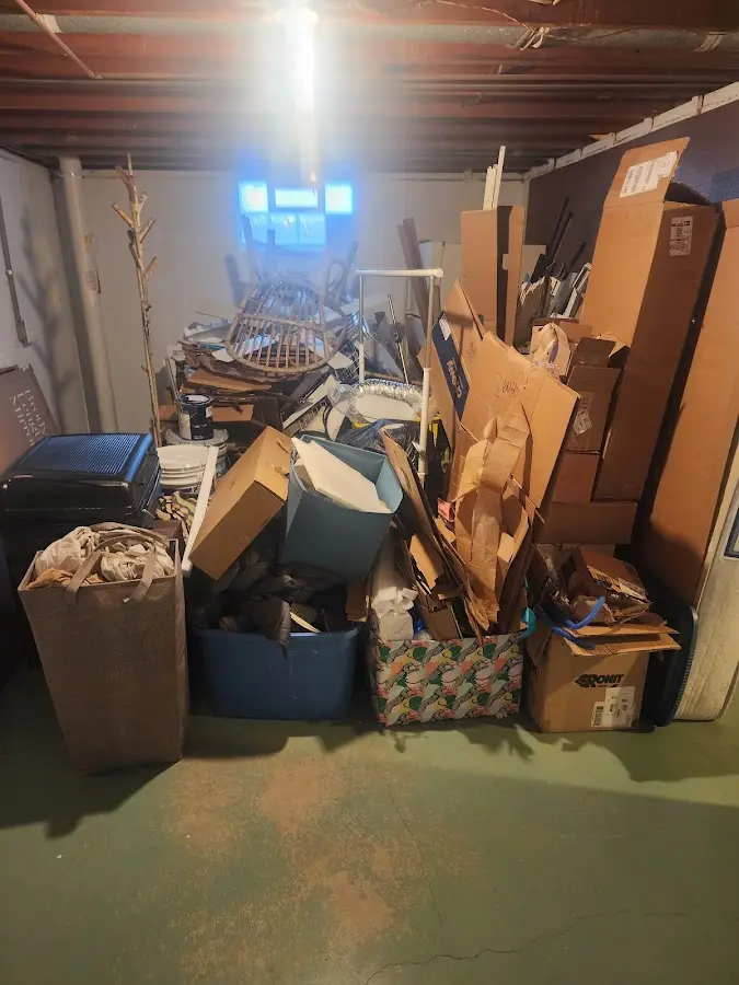 Roll-off dumpster container at job site for Yard Waste Dumpster Rental in German Flatts